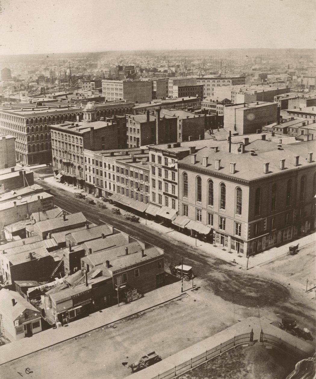 Vue nord-ouest depuis la coupole du palais de justice à Chicago, 1858 - Alexander Hesler