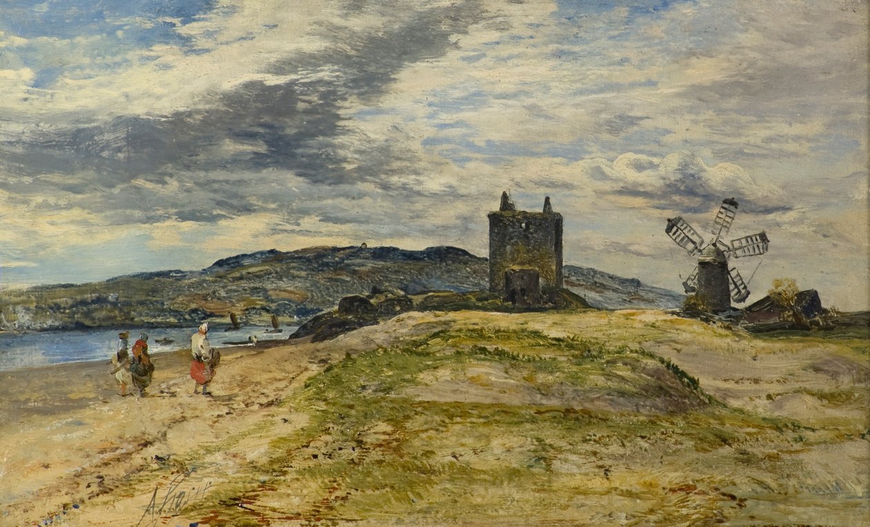 Château de Broughty, vers 1860 - Alexander Jnr. Fraser