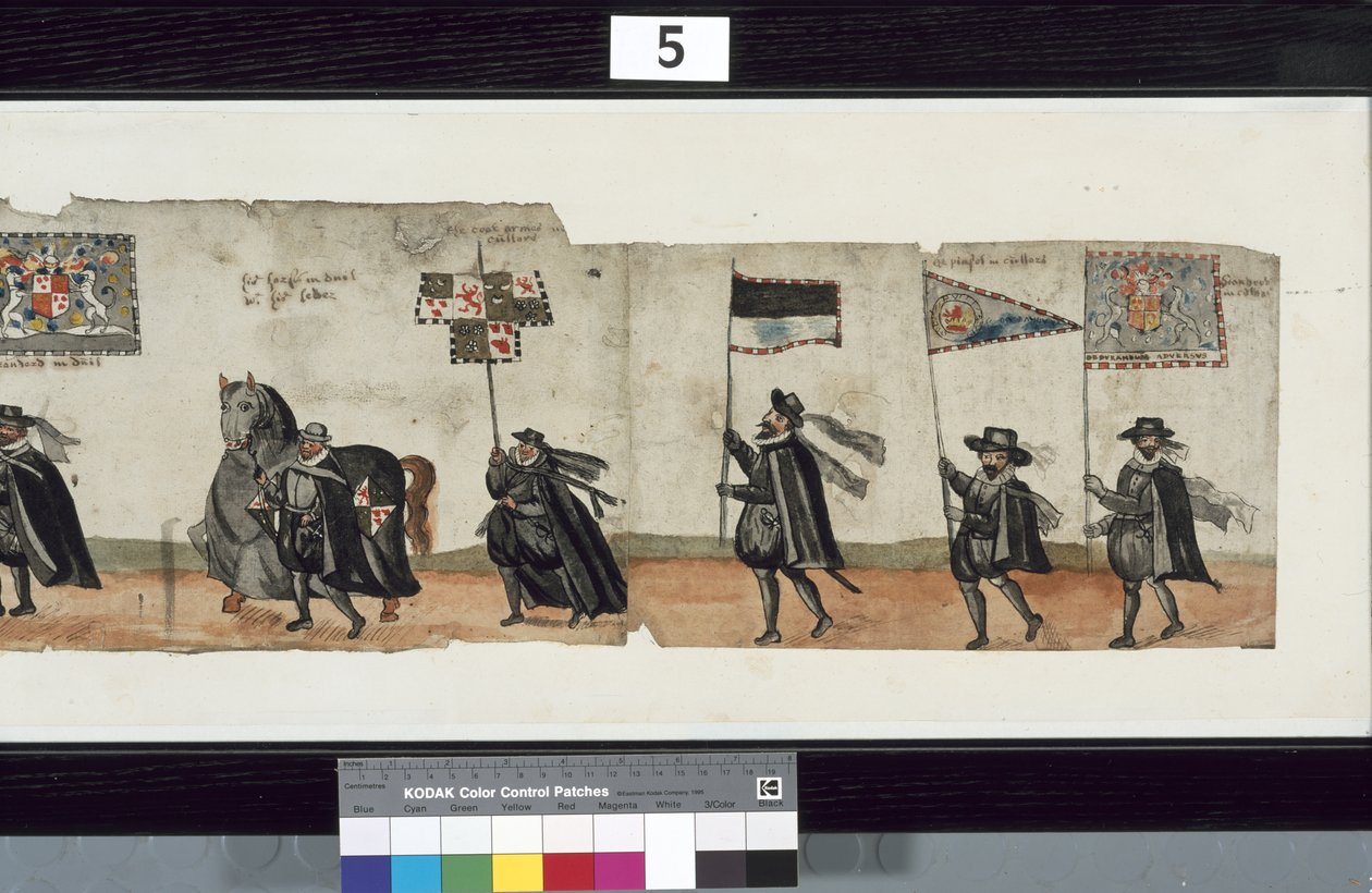 Détail de la procession funéraire de Huntly, dit avoir été utilisé pour les obsèques de George 1er, marquis de Huntly - Alexander Kincaid