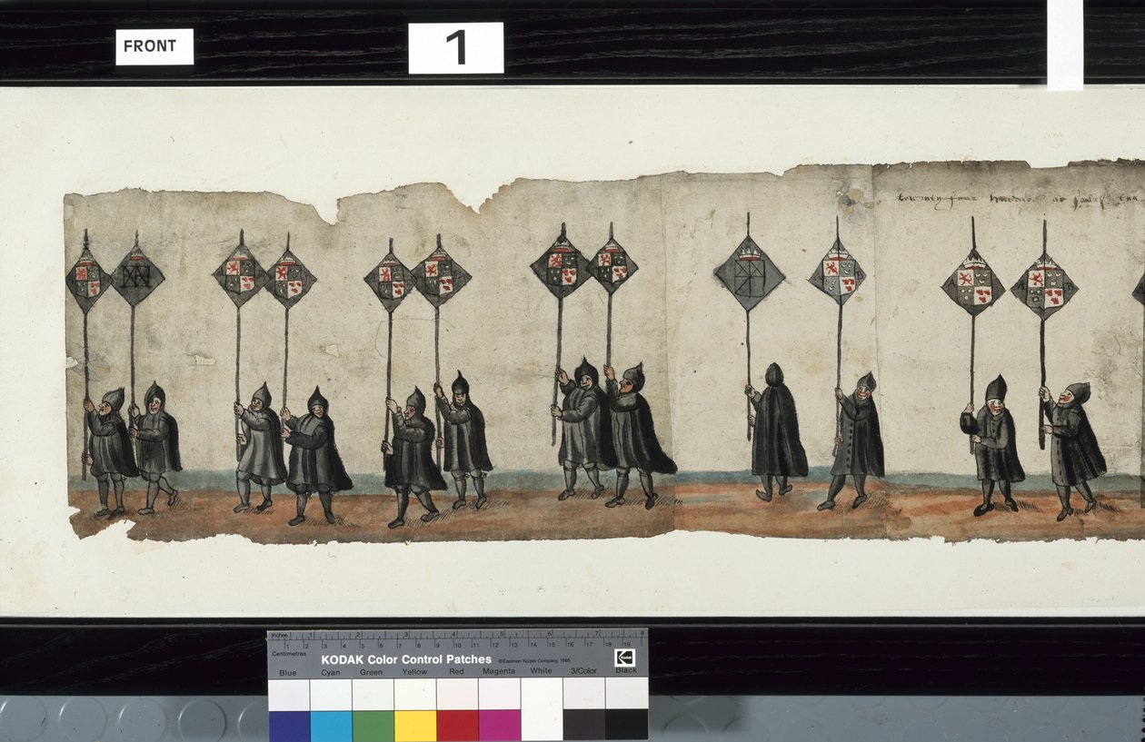 (détail) de La procession funéraire de Huntly, dit avoir été utilisé pour les obsèques de George 1er, marquis de Huntly - Alexander Kincaid