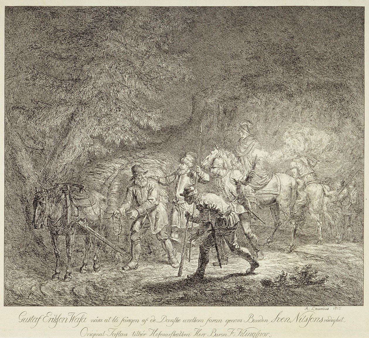 Gustav Vaasa dans un chargement de paille - Alexander Lauréus