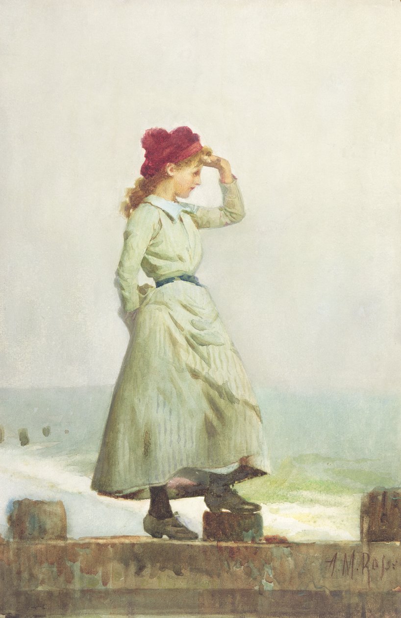 Jeune fille sur le muret - Alexander M. Rossi