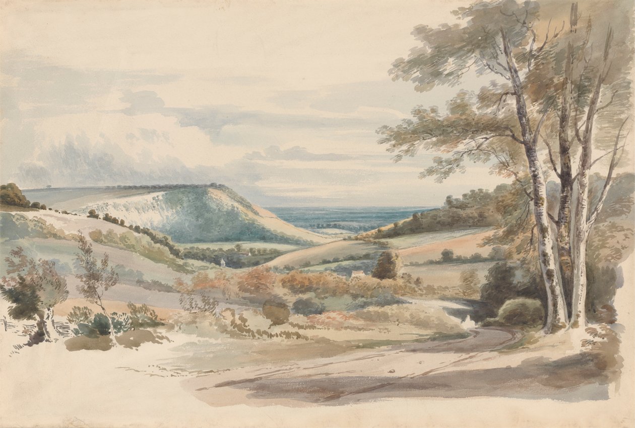 Boxhill depuis West Humble Lane - Alexander Monro