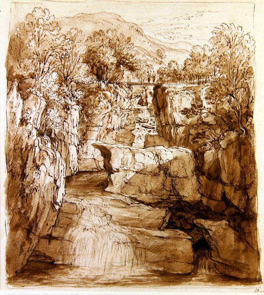 Les chutes de Bracklinn, Perthshire, vers 1810 - Alexander Nasmyth