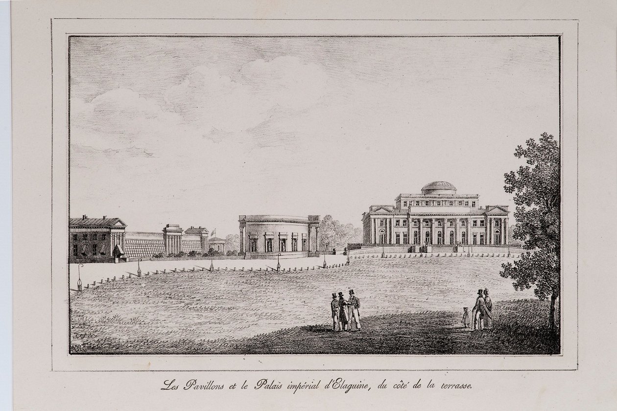 Le Palais Yelagin à Saint-Pétersbourg, Série Vues de Saint-Pétersbourg, années 1820 - Alexander Pluchart