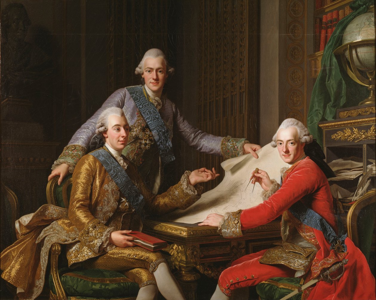 Suédois : Gustave III et ses frères Le roi Gustave III de Suède et ses frères
 Le roi Gustave III de Suède et ses frères - Alexander Roslin