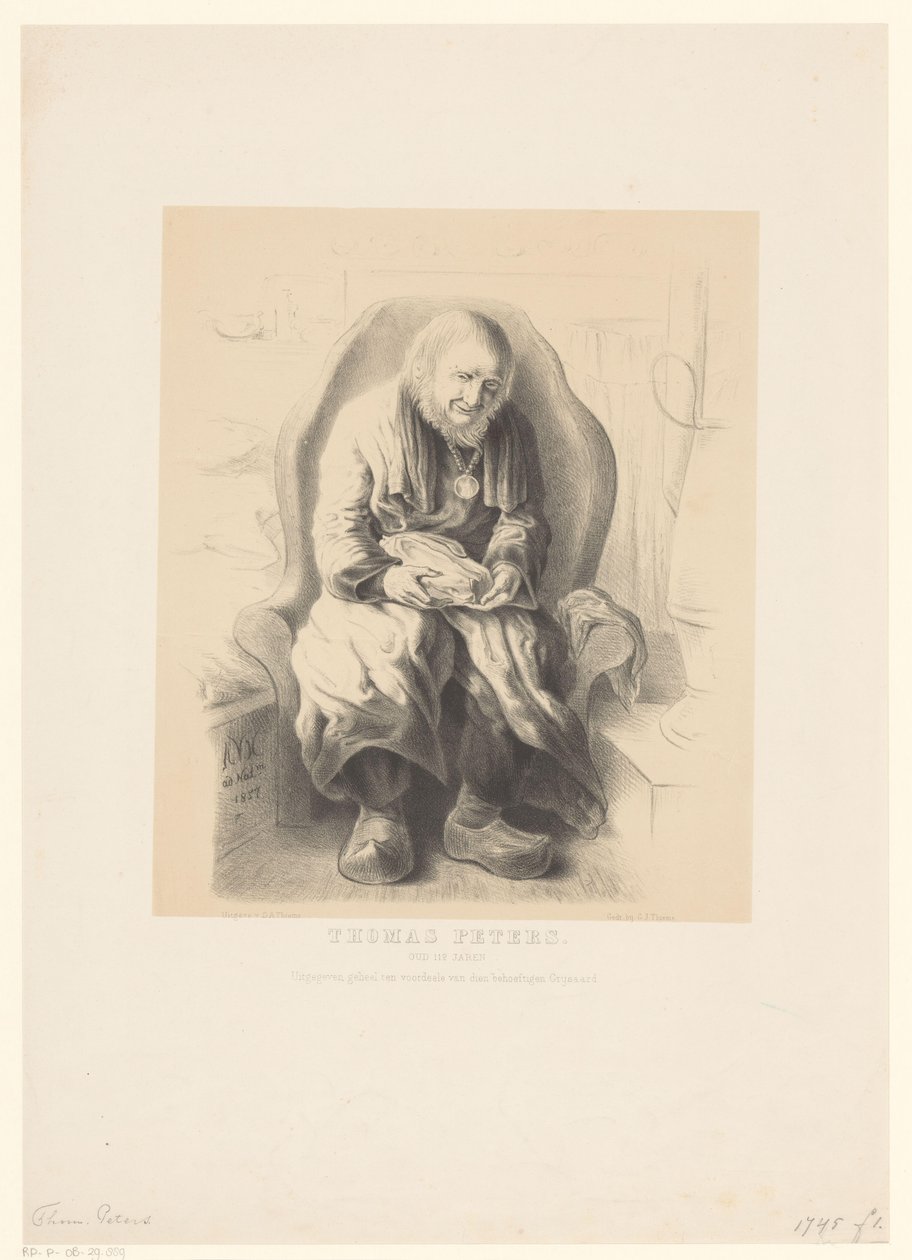 Portrait de Thomas Peters, âgé de 112 ans - Alexander Ver Huell