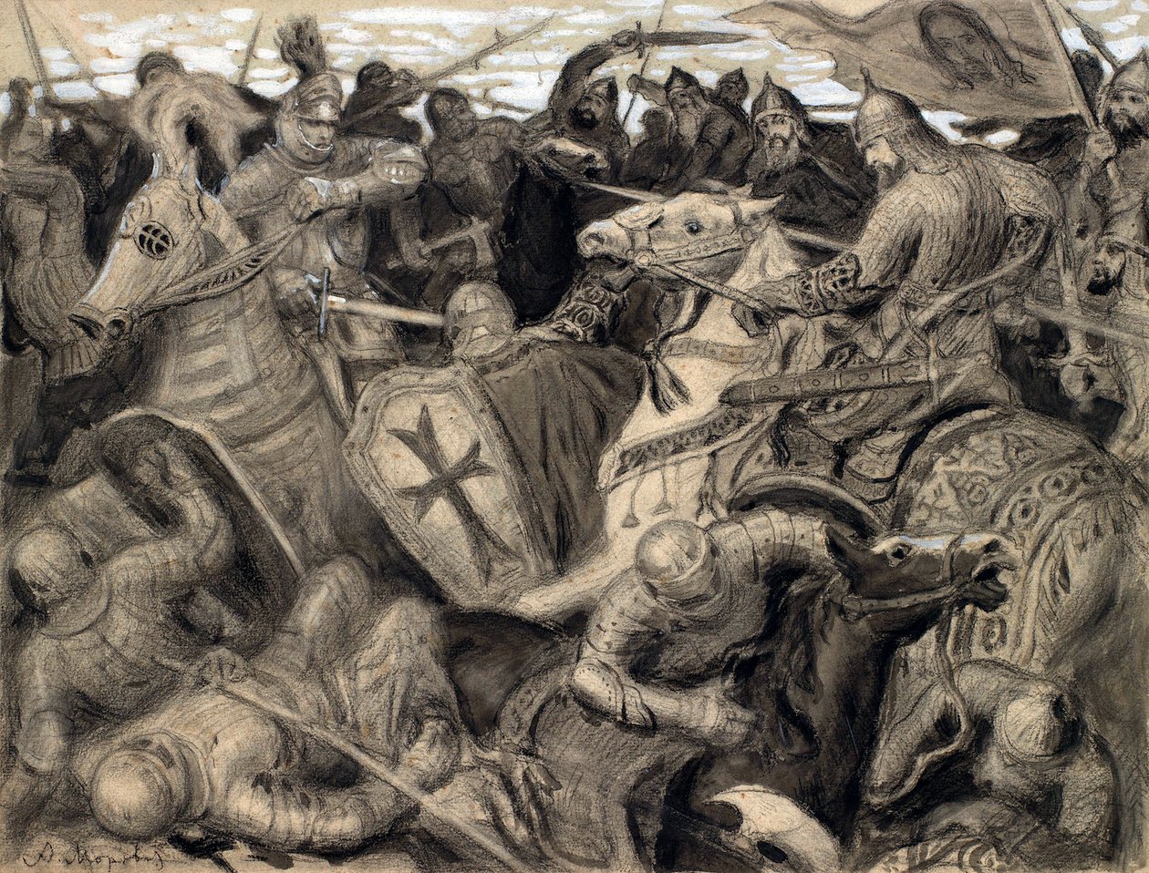 Scène de bataille à l