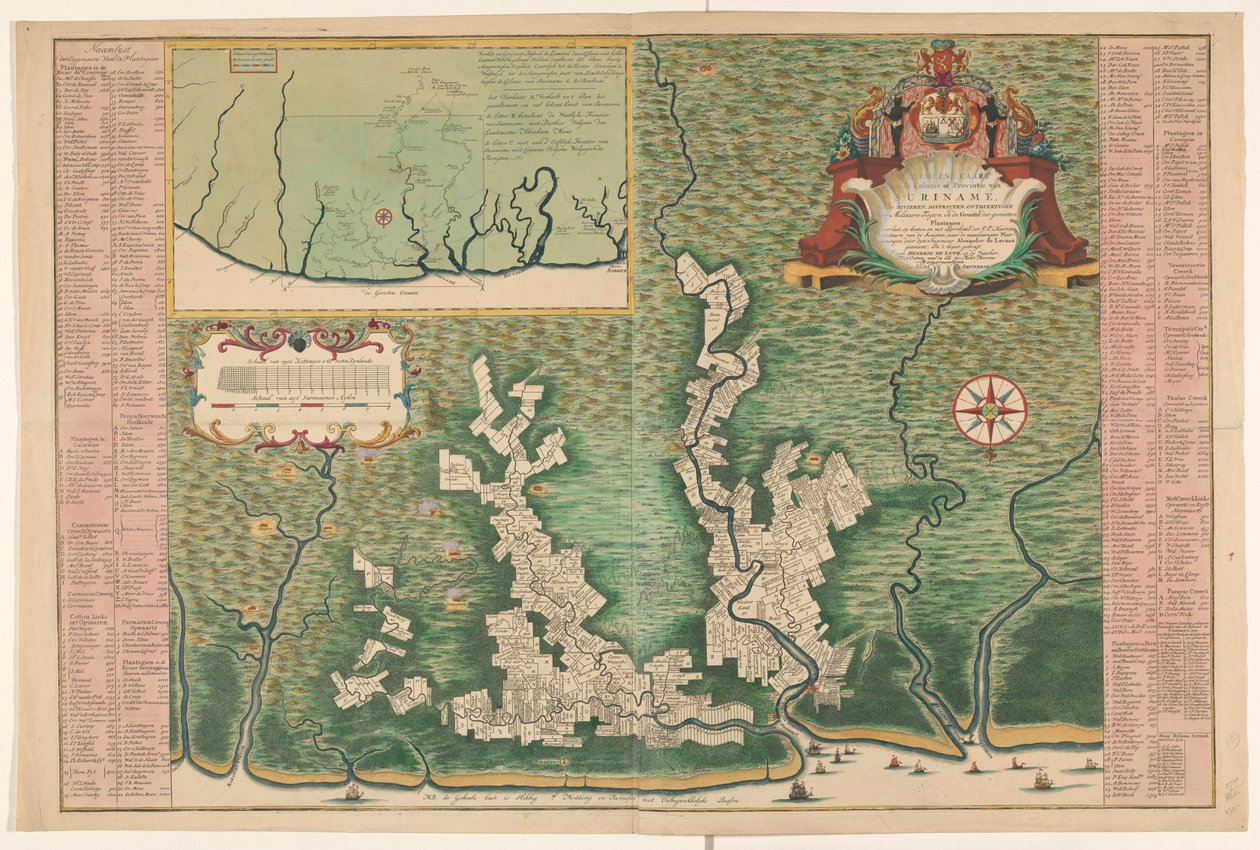 Carte générale du Suriname - Alexander de Lavaux
