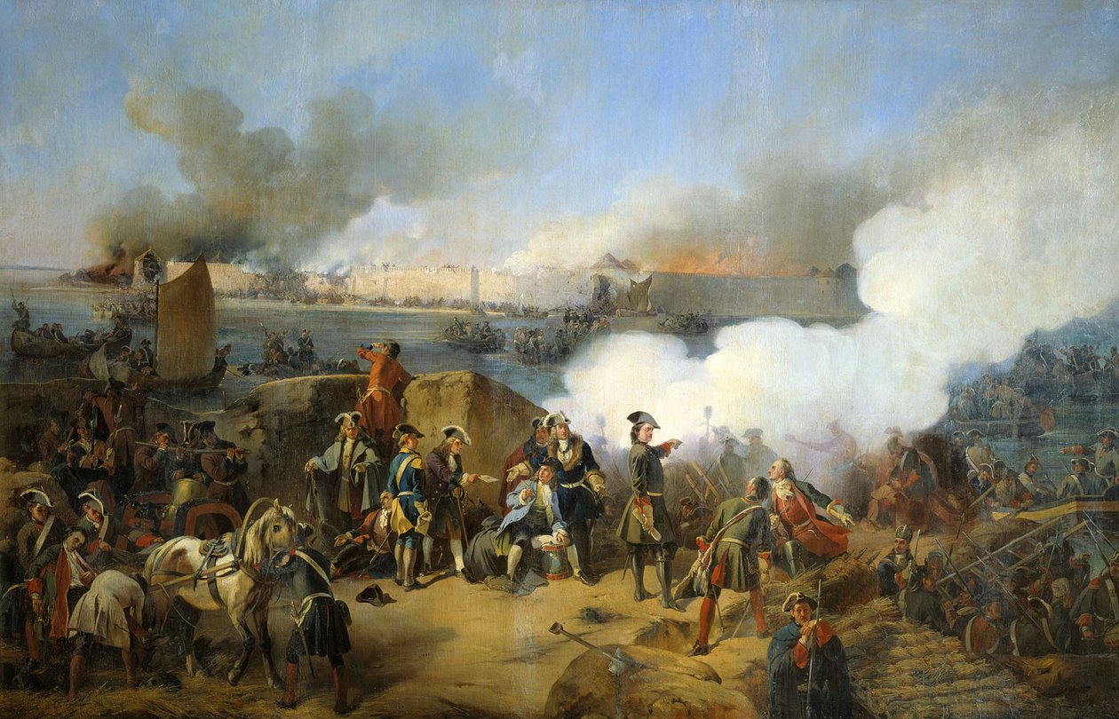 Assaut de la forteresse suédoise de Nöteborg par les troupes russes, 11 octobre 1702, 1846 - Alexander von Kotzebue