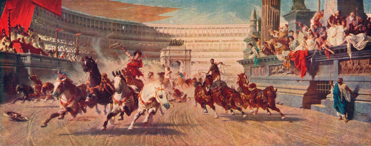 Une course de chars romains, vers 1882 - Alexander von Wagner
