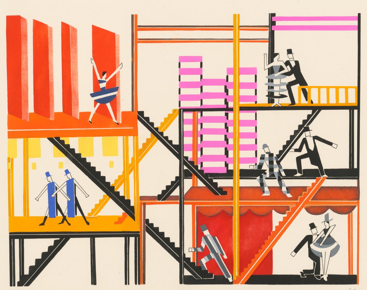Décor de théâtre du portfolio Décors de Théâtre, 1930 - Alexandra Alexandrowna Exter