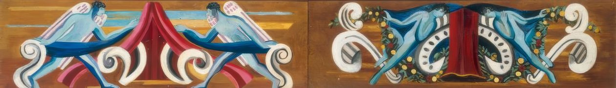 Deux esquisses de décors de scène - Alexandra Alexandrowna Exter