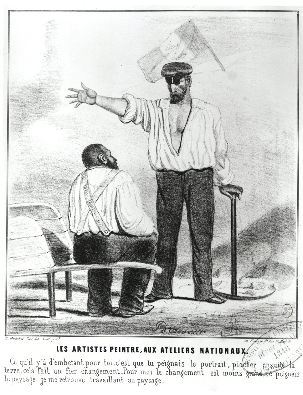 Peintres aux ateliers nationaux pendant la Deuxième République française, 1848 - Alexandre Brasseur