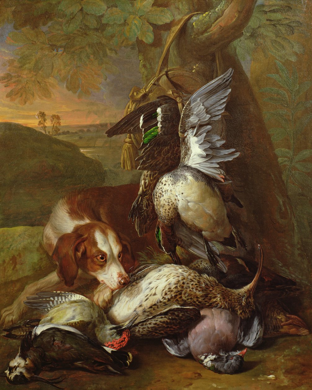 Un chien gardant du gibier - Alexandre-Francois Desportes