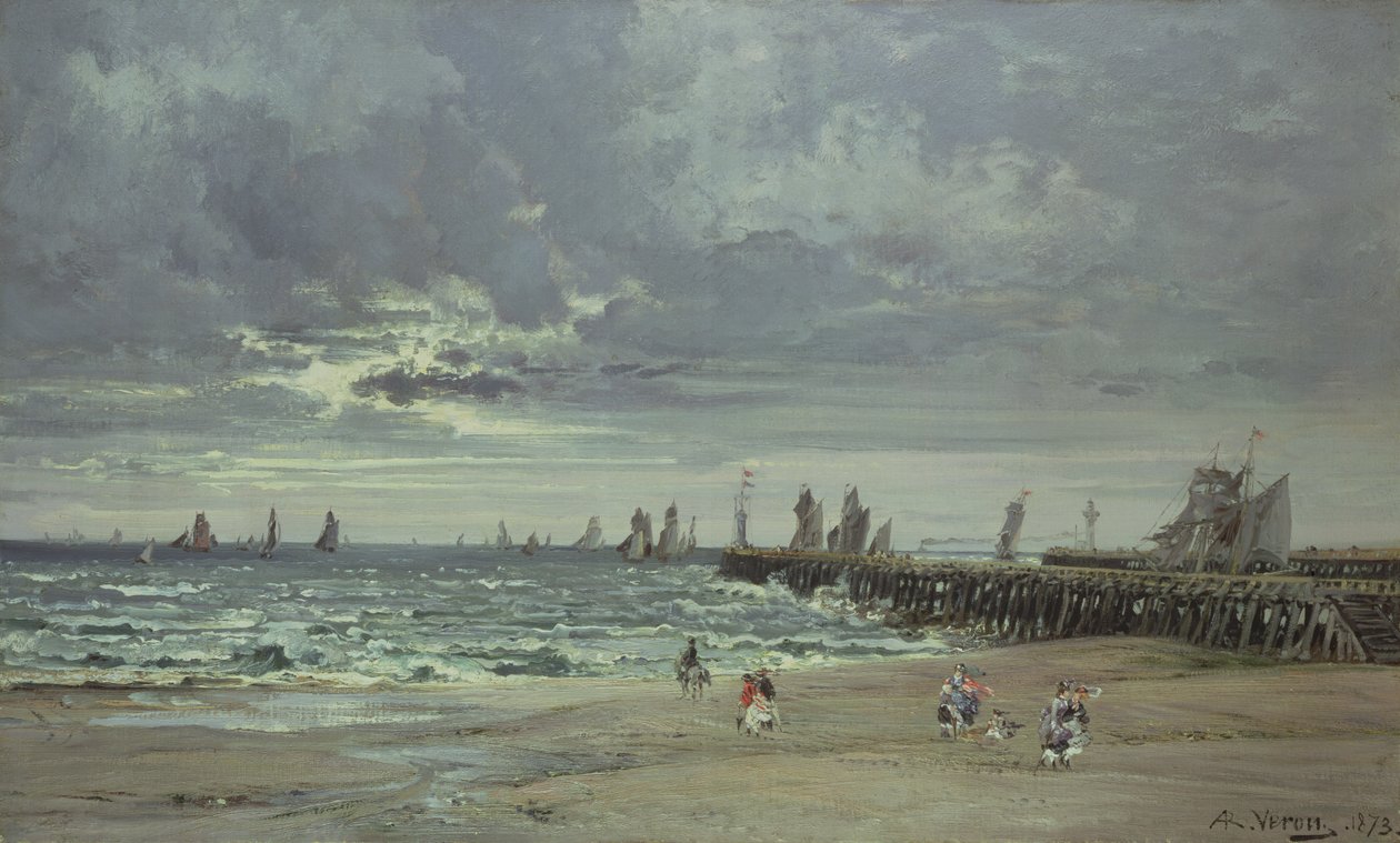 La Mer à Boulogne, 1873 - Alexandre Rene Veron