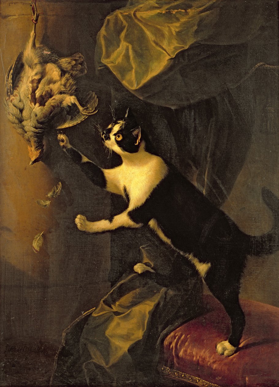 Chat et Gibier Mort - Alexandre Francois Desportes