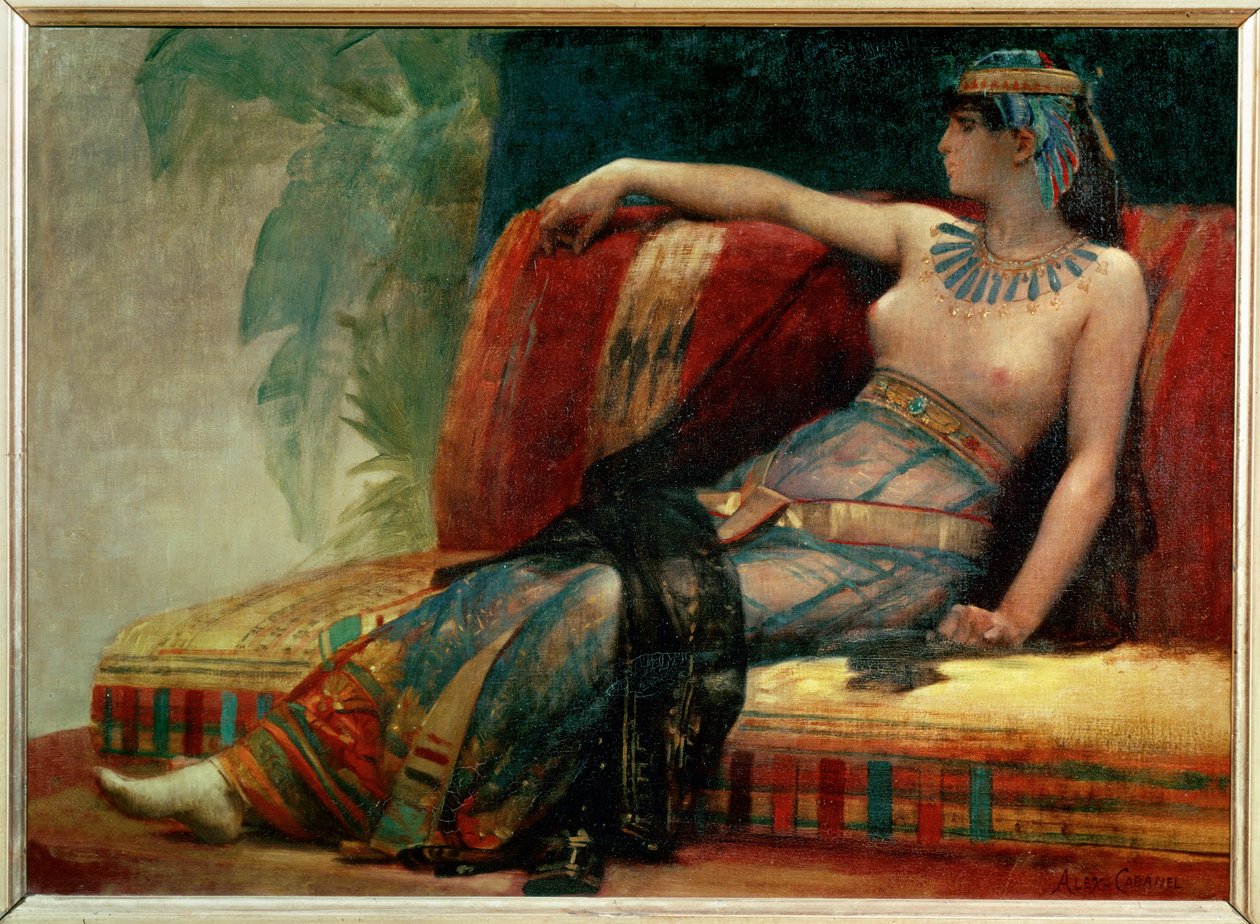 Pharaon Cléopâtre VII (peinture sur toile) - Alexandre Cabanel