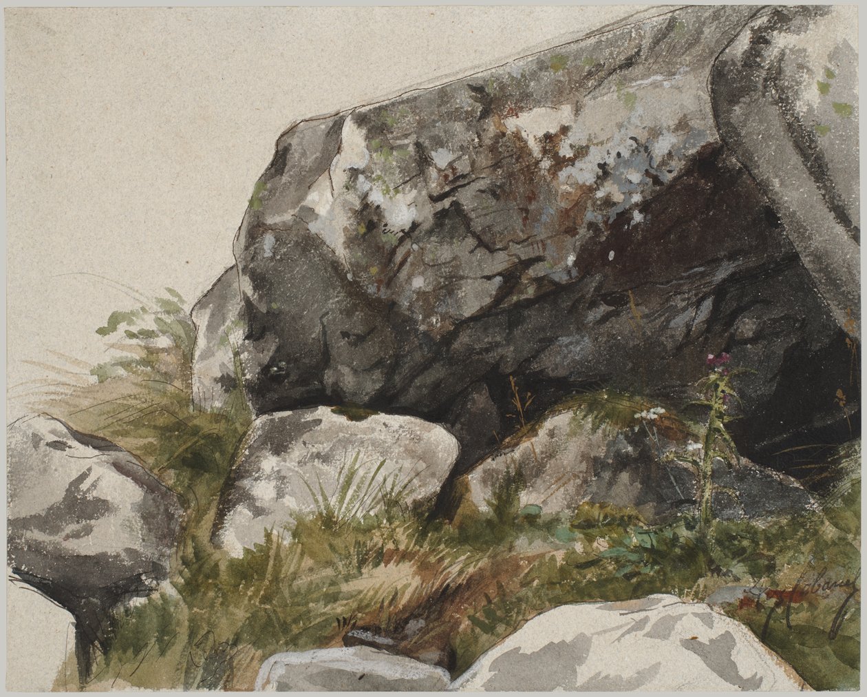 Paysage rocheux - Alexandre Cabanel