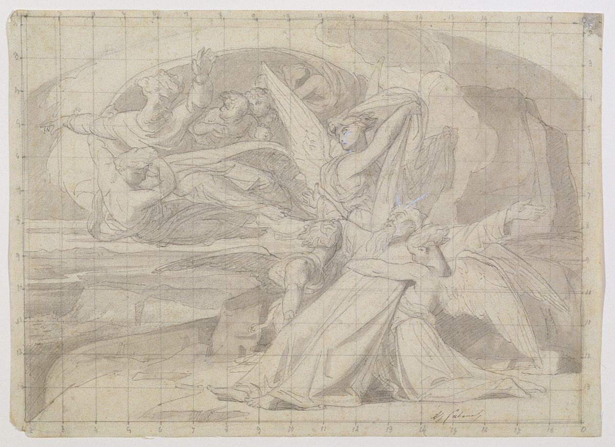 Étude pour La Mort de Moïse, 1851 - Alexandre Cabanel