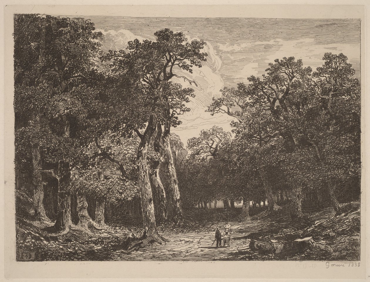 Un couple dans une clairière - Alexandre Calame