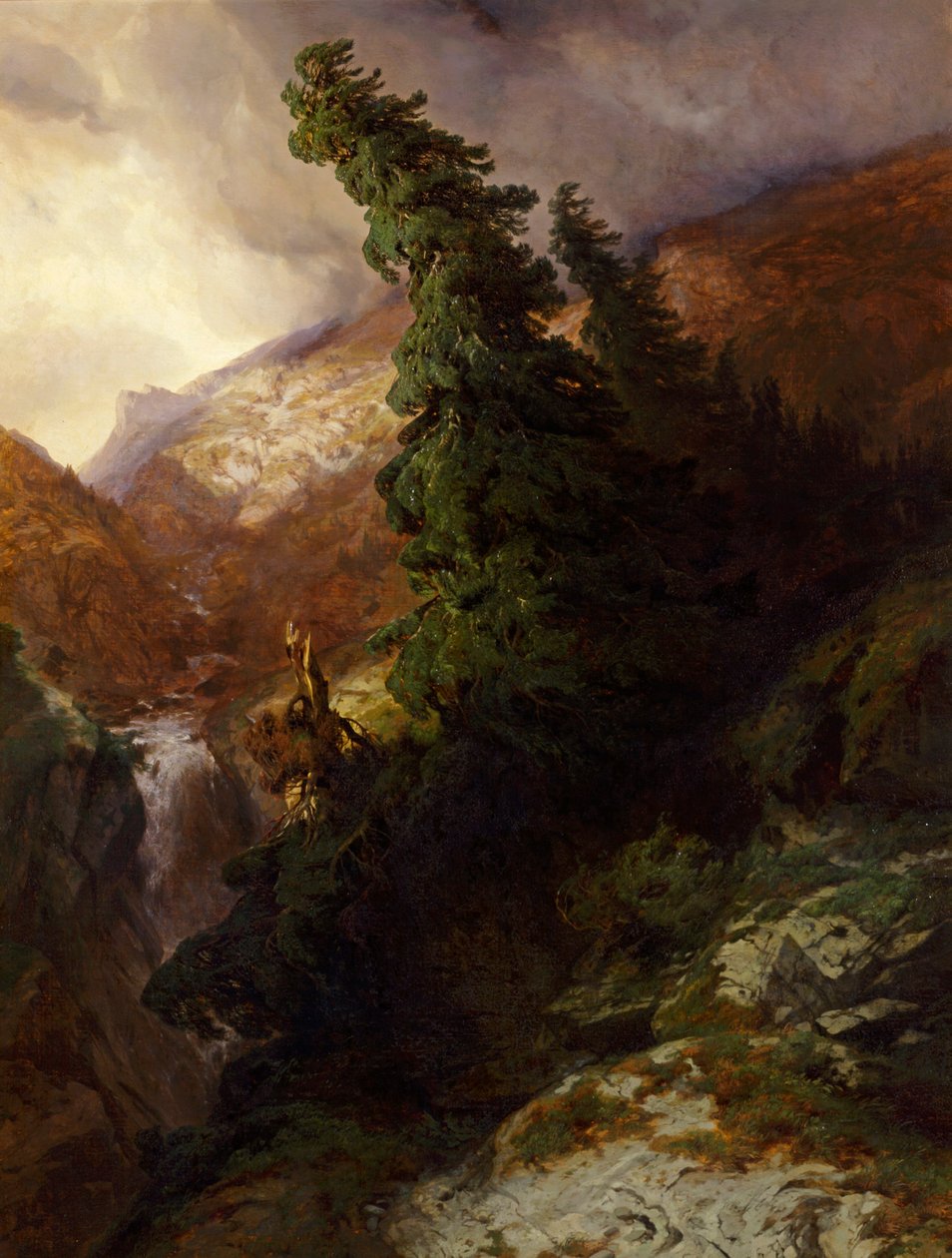 Gorge de haute montagne (vallée de Handegg dans le canton de Berne) - Alexandre Calame