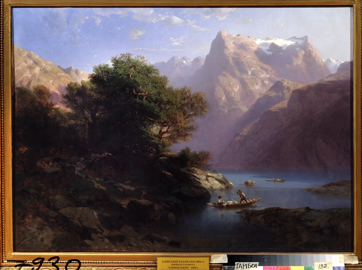 Paysage de montagne avec lac en Suisse - Alexandre Calame