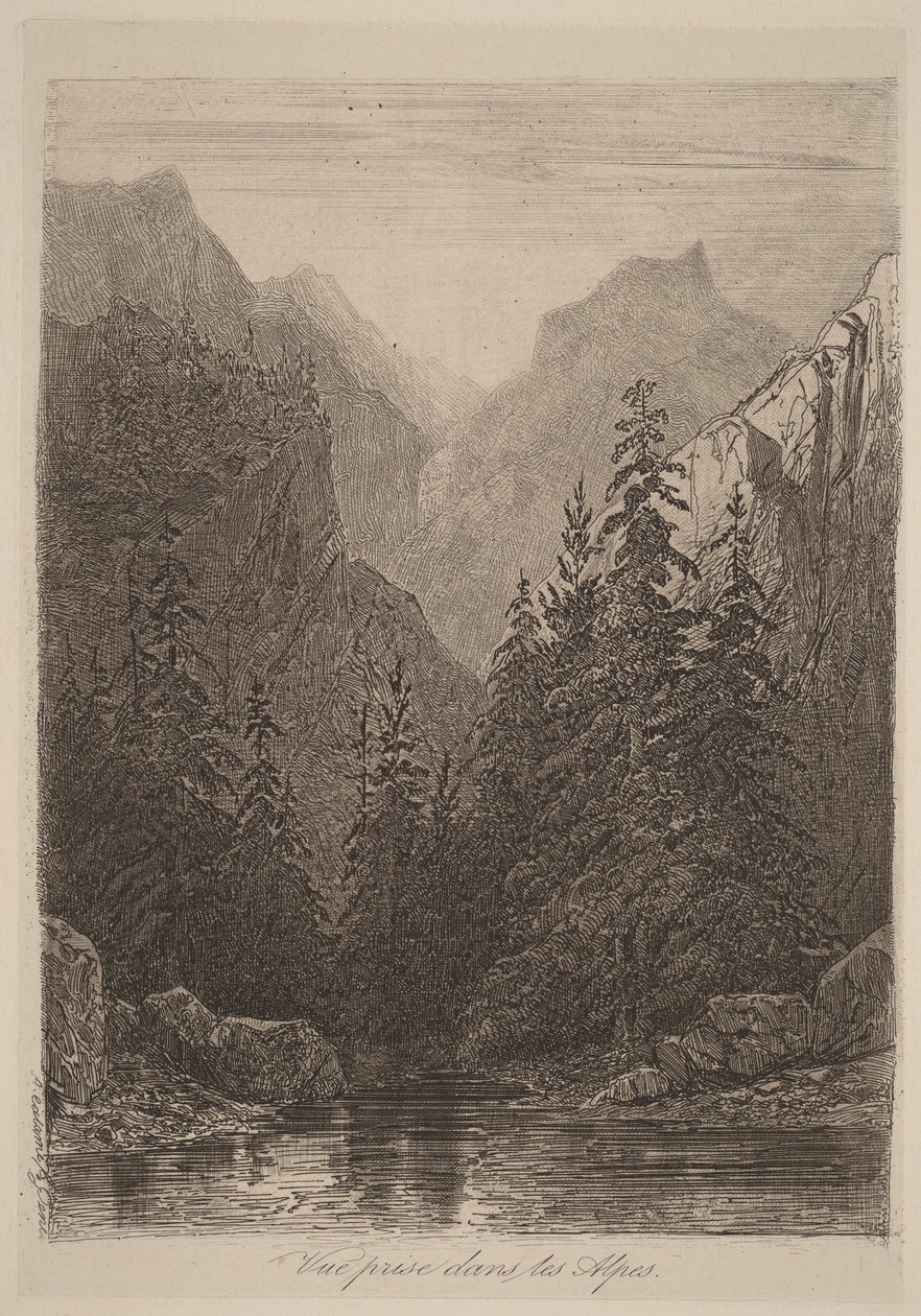 Vue prise dans les Alpes - Alexandre Calame
