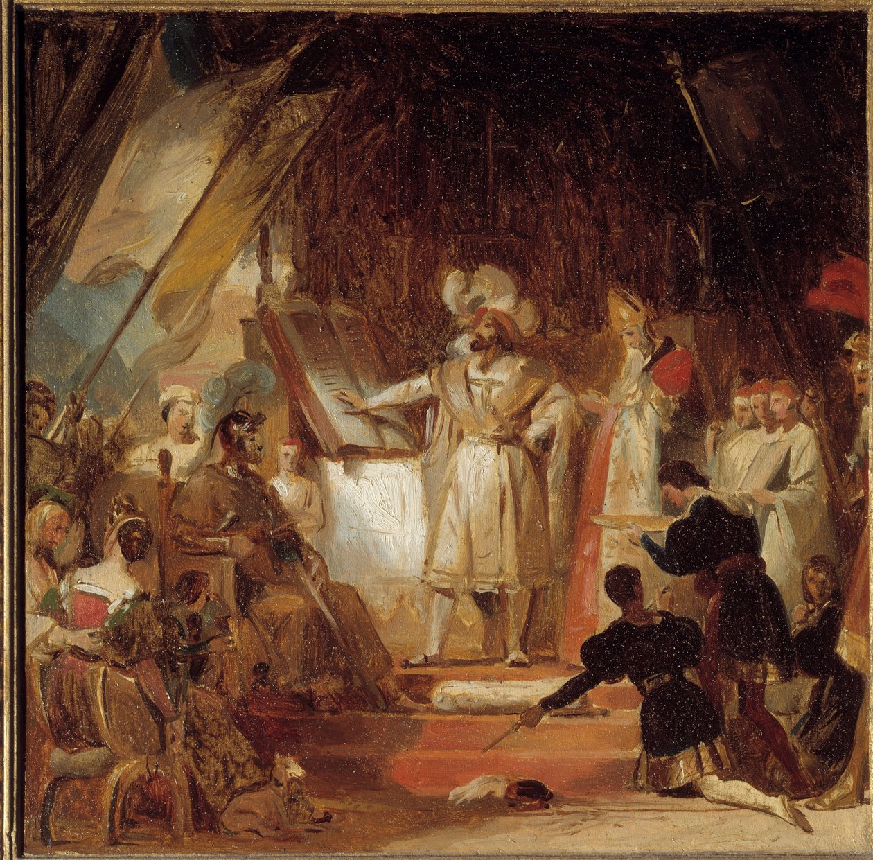 François Ier armé chevalier par Bayard (16e siècle) - Alexandre Evariste Fragonard