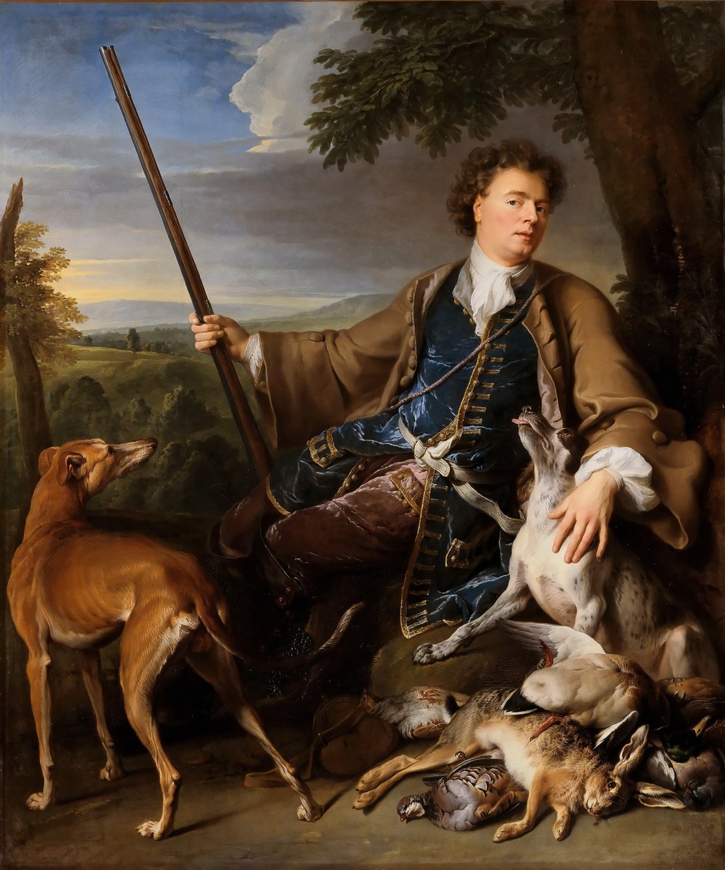 Autoportrait en tenue de chasse, vers 1699 - Alexandre-Francois Desportes