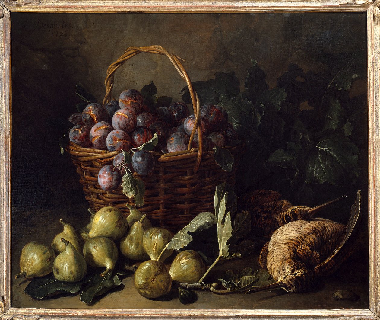 Nature morte, figues et prunes - Alexandre Francois Desportes
