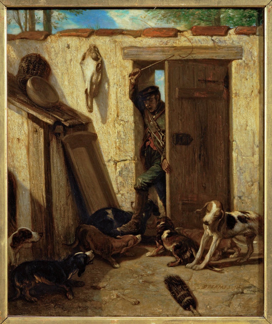 La cour des chiens - the kennel … - Alexandre Gabriel Decamps