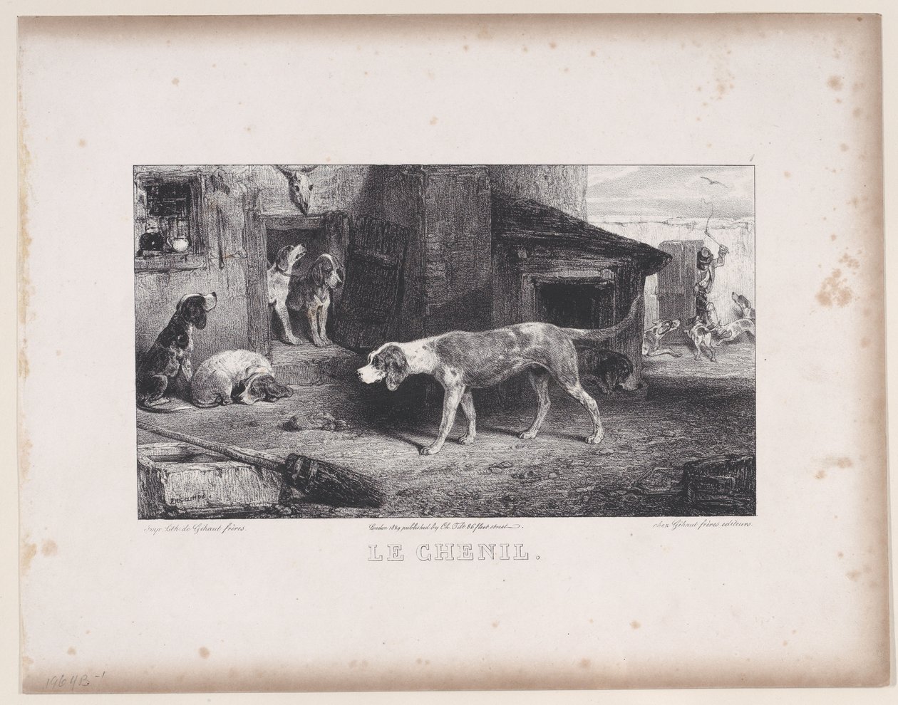 Le Chenil, de la série Scènes de chasse, 1829 - Alexandre Gabriel Decamps