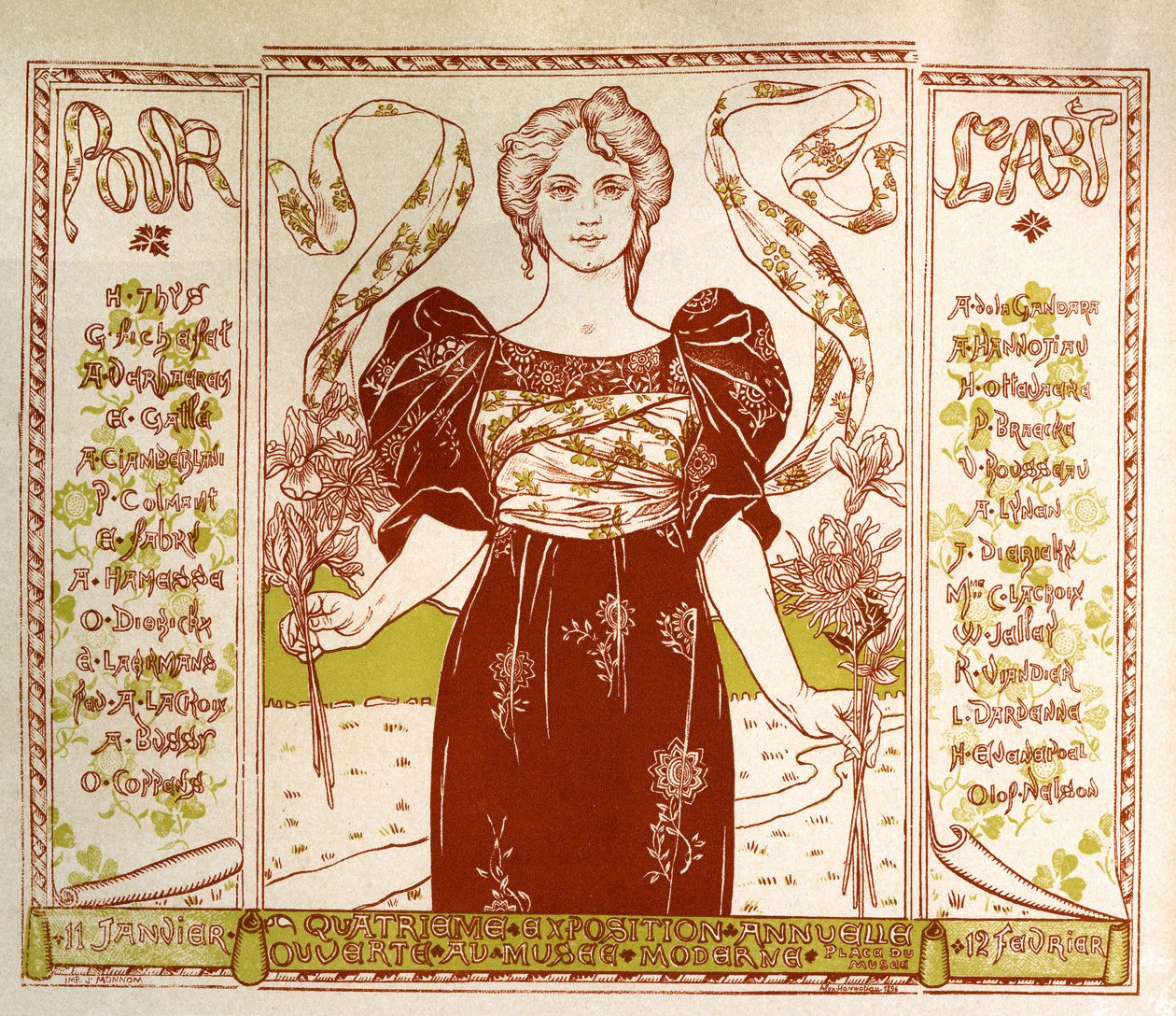 Exposition Art nouveau à Bruxelles, vers 1895-1897 - Alexandre Hannotiau