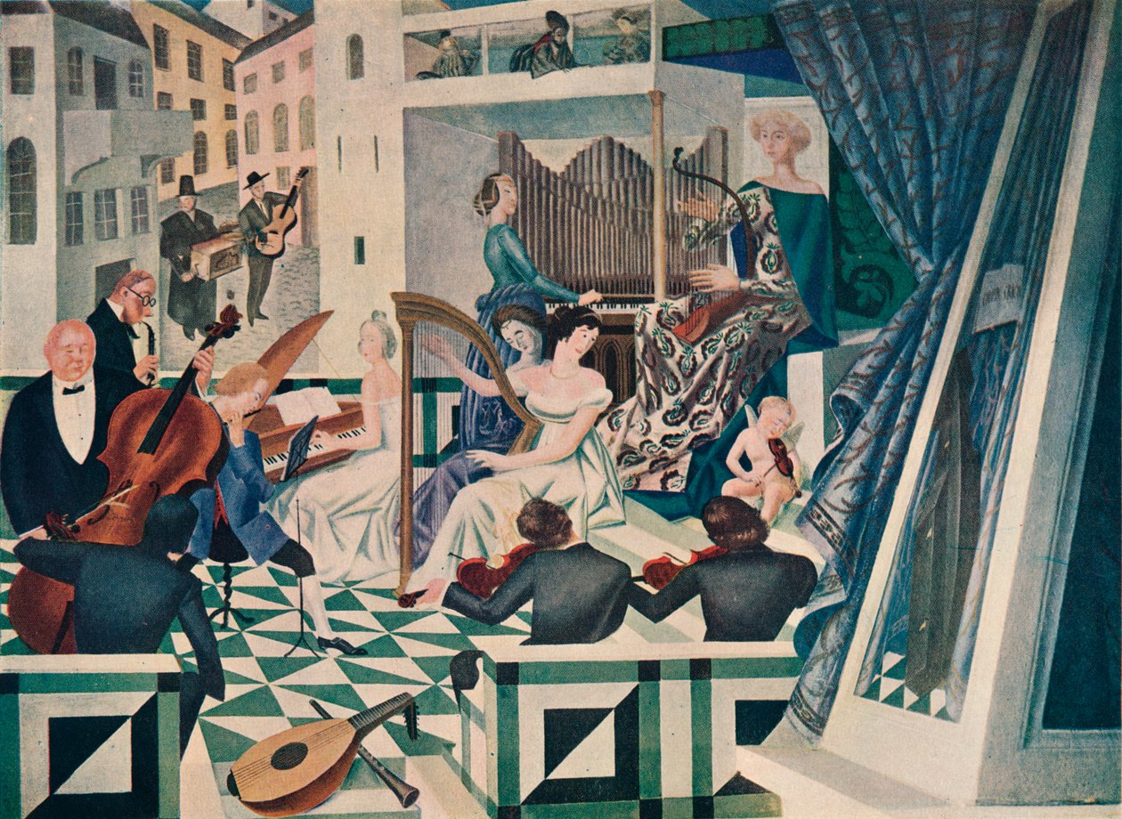 (détail) Décoration murale dans une salle de concert dans une maison privée, vers 1927 - Alexandre Jacovleff