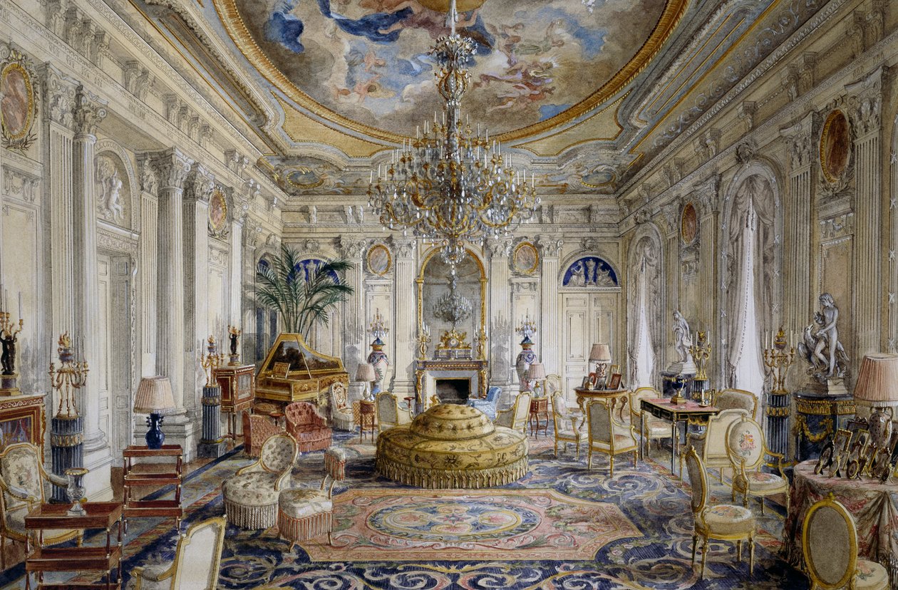 Grande salle ou salle blanche de style Louis XVI, Château de Ferrieres - Alexandre Serebriakoff