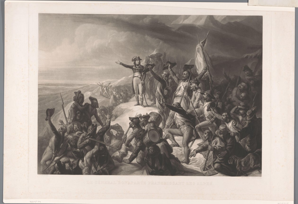Le général Bonaparte franchissant les Alpes - Alexandre Vincent Sixdeniers