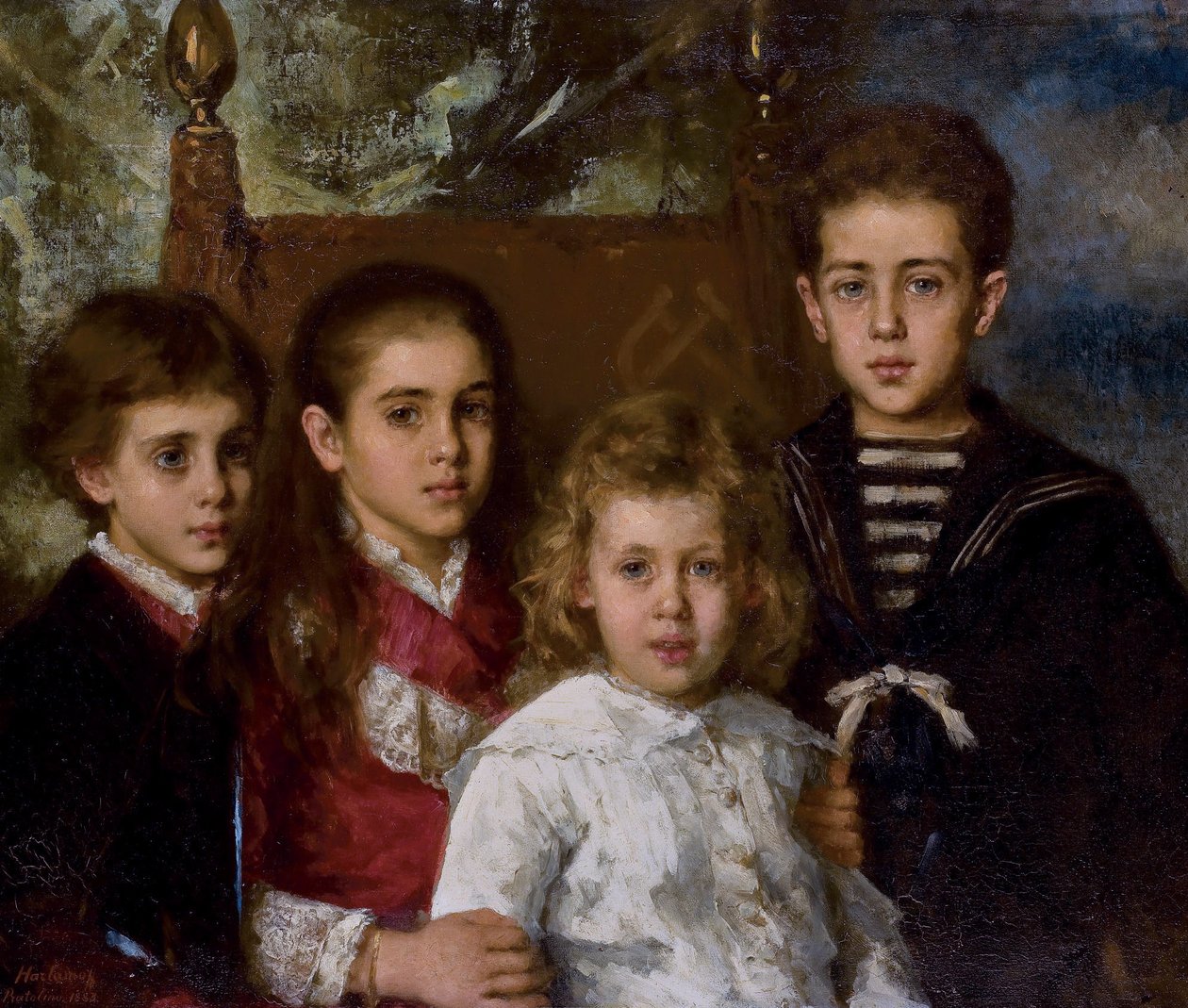 Portrait des enfants de Paul Pavlovich Demidoff - Alexei Harlamov