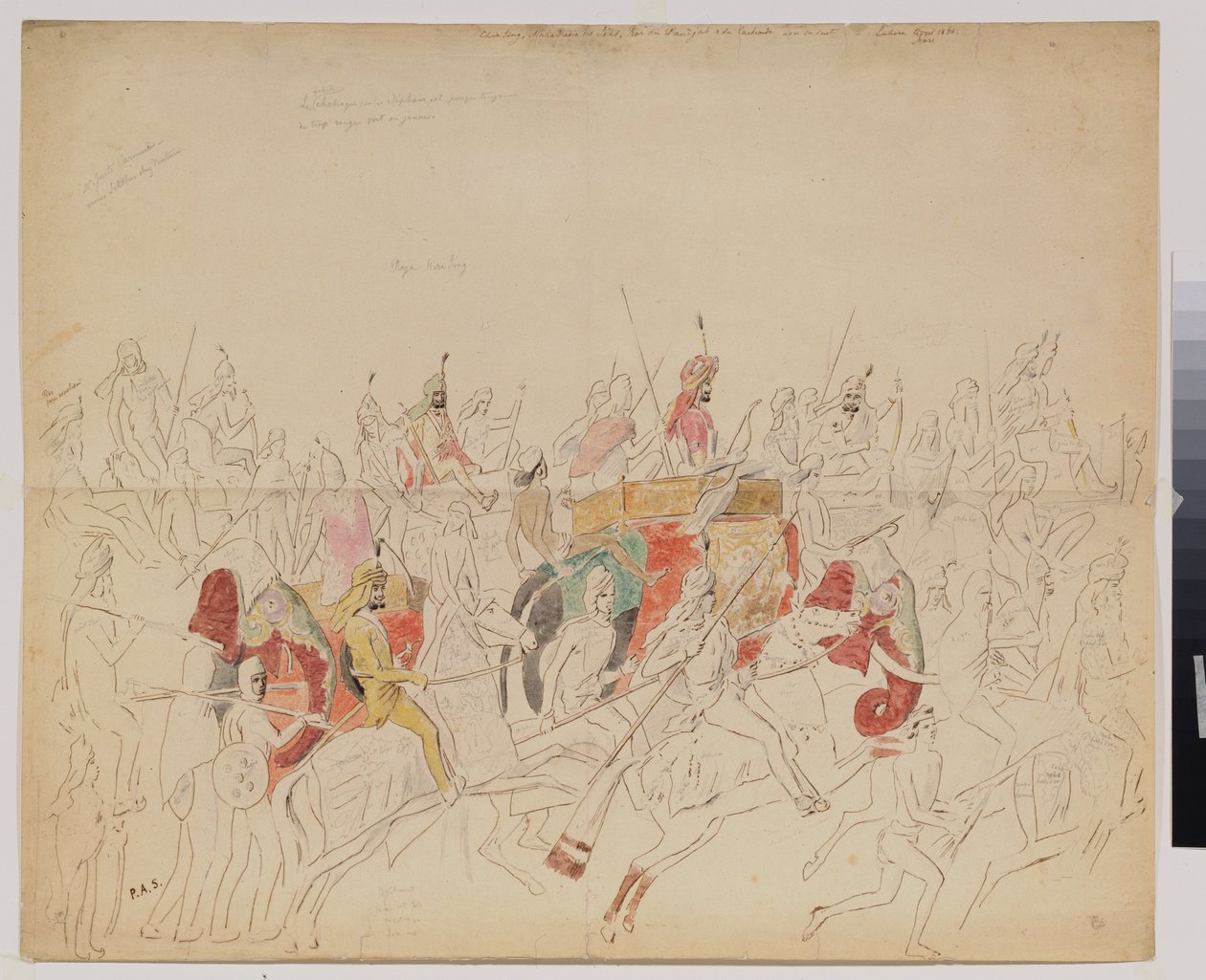 Le Maharaja Sher Singh (1807-1843) du Punjab et sa cour - Alexei Dmitrievich Saltykov