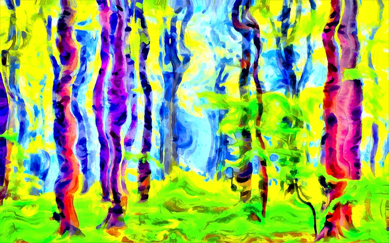 Colonnes organiques vibrantes, 2020 (techniques mixtes) - Alexei Makhov