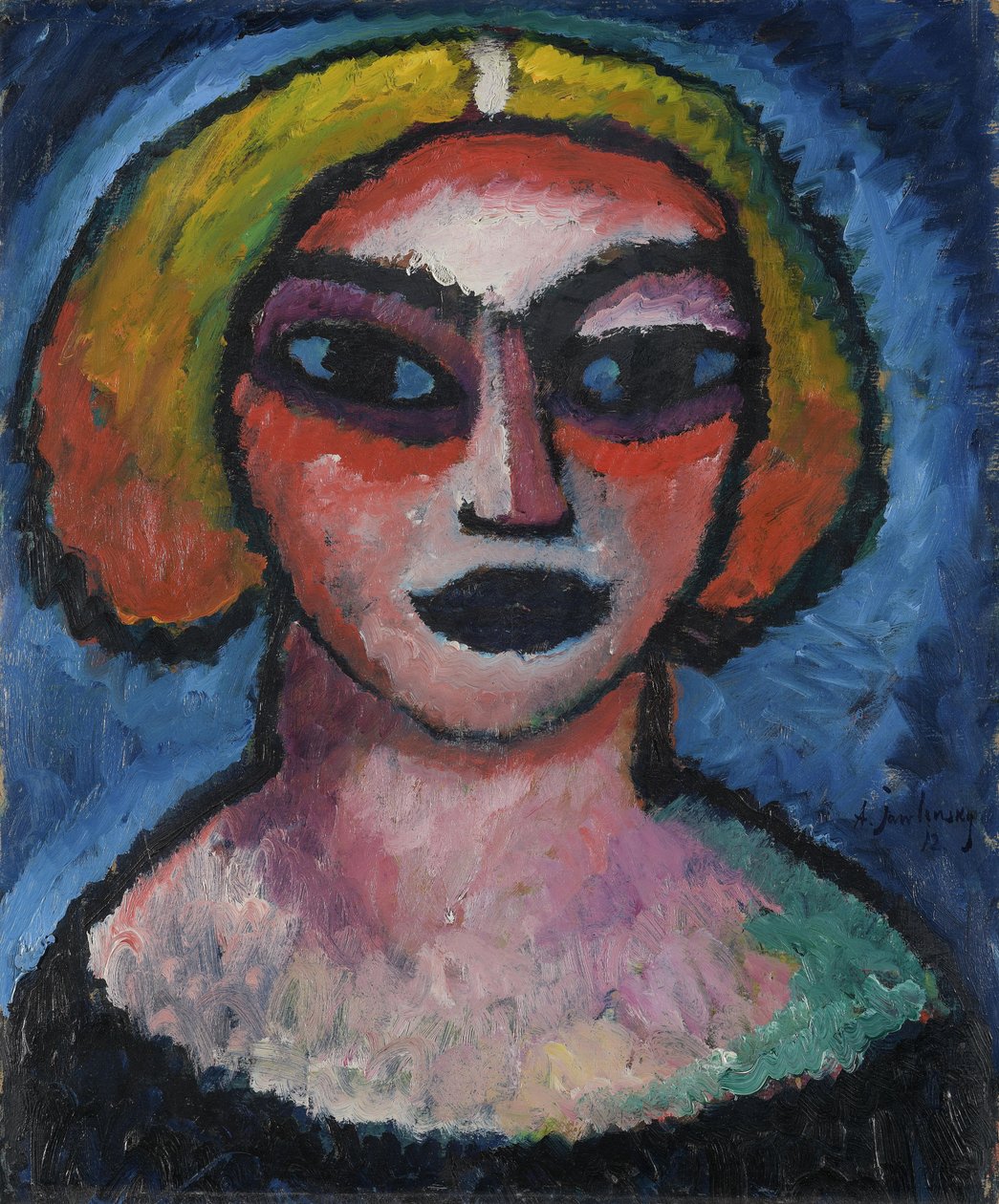 Tête de femme. Verso : portrait en buste d