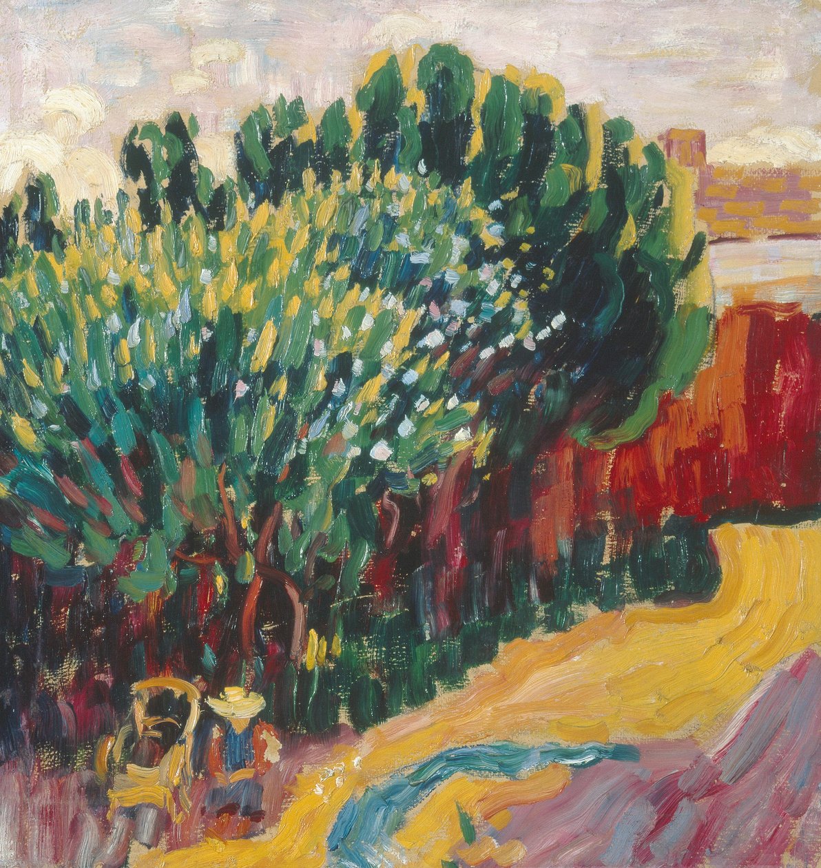 Paysage de Carantec avec une femme - Alexej von Jawlensky