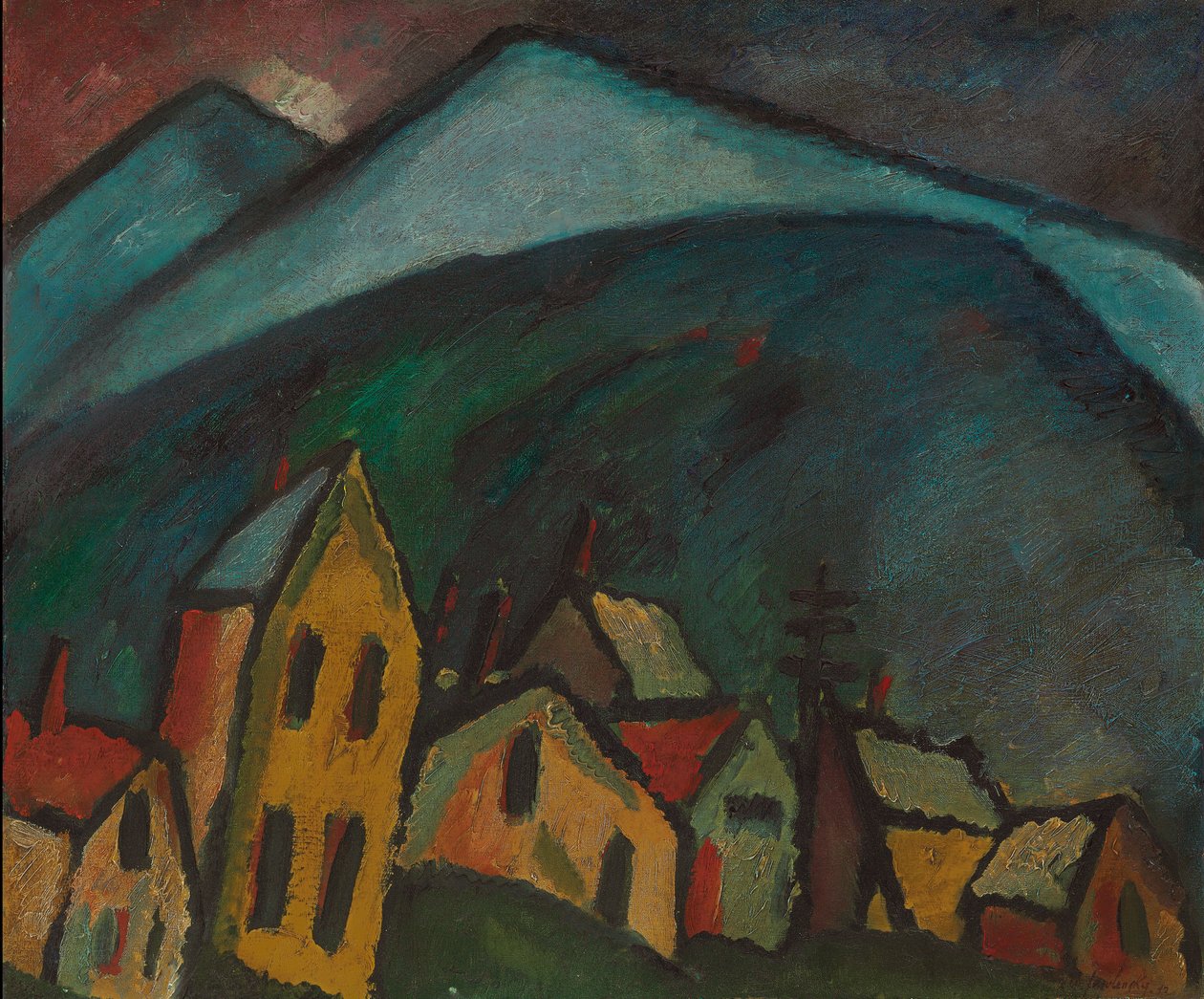 Paysage de montagne avec maisons, 1912 - Alexej von Jawlensky