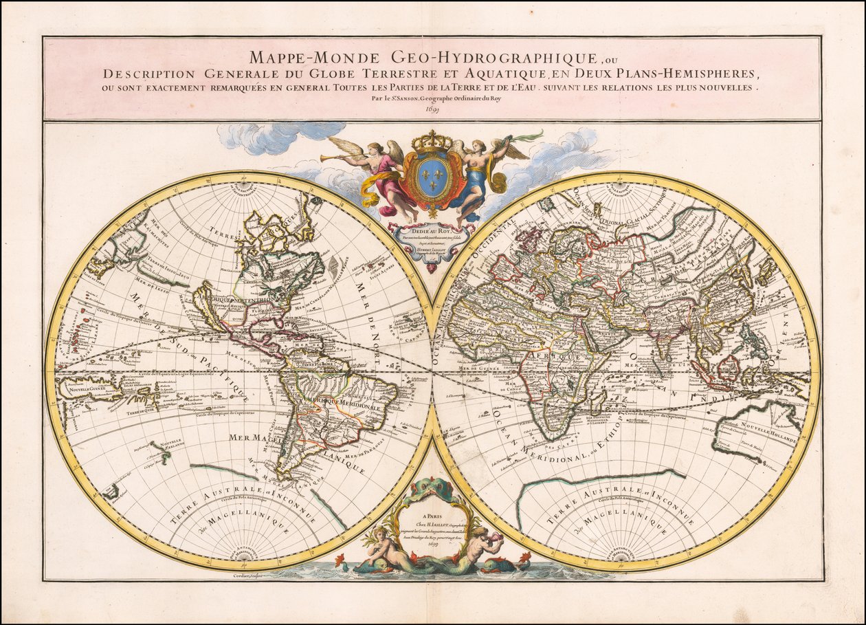 Carte du monde de 1699 par Alexis-Hubert Jaillot - Alexis-Hubert Jaillot