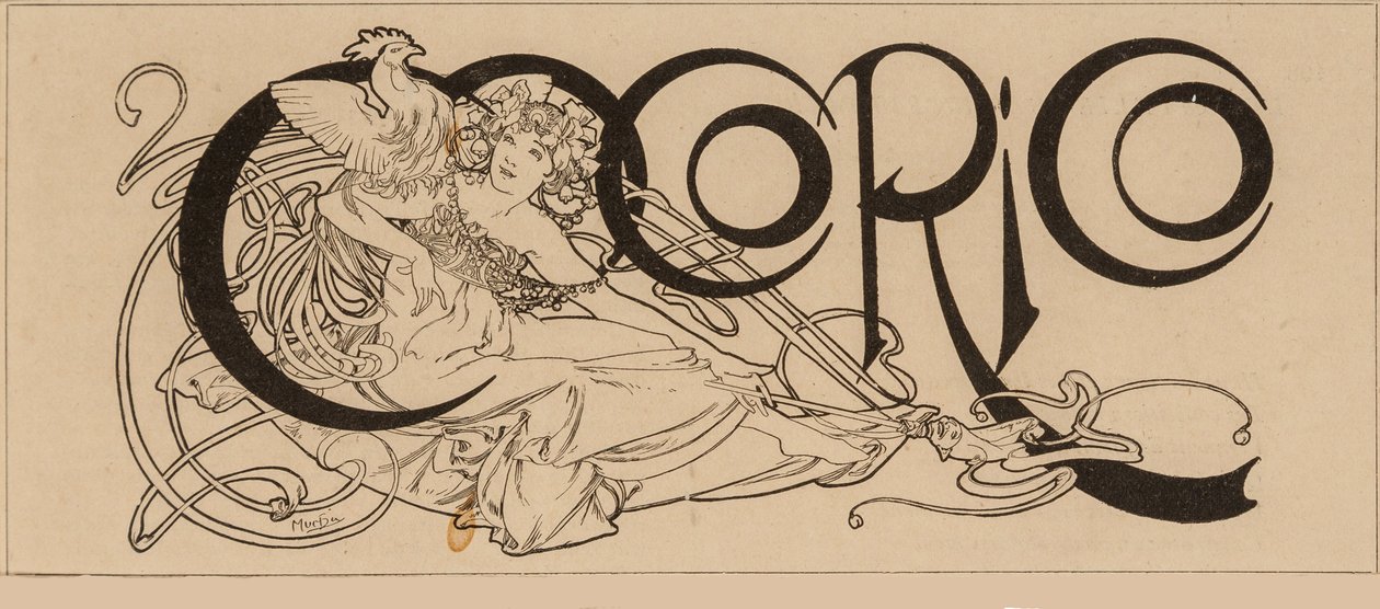 Titre du magazine Cocorico - Alfons Marie Mucha