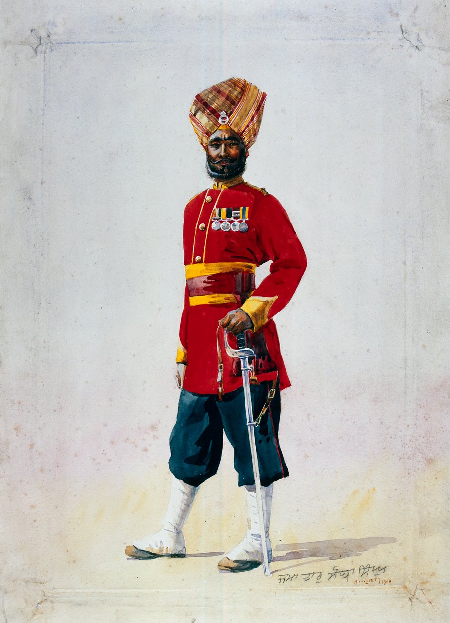 Soldat des 35e Sikhs, Subadar, illustration pour 