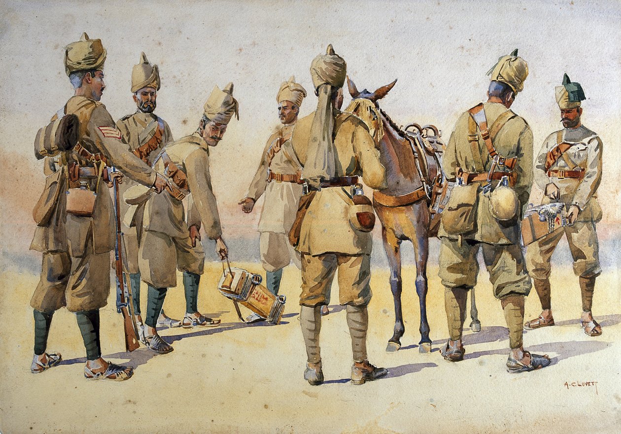 Soldats des 46e et 33e Punjabis, illustration pour 