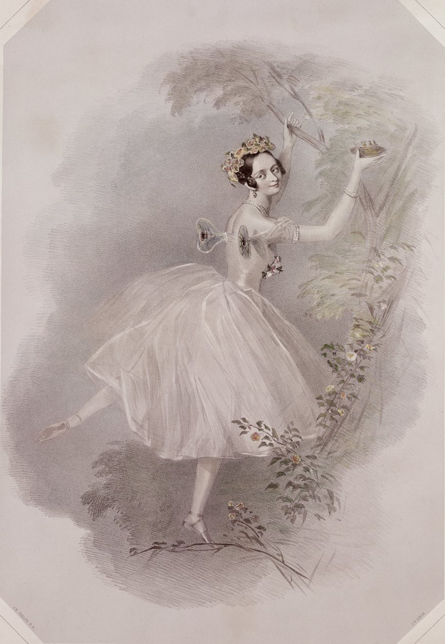 Marie Taglioni (1804-84) en Sylphide dans 