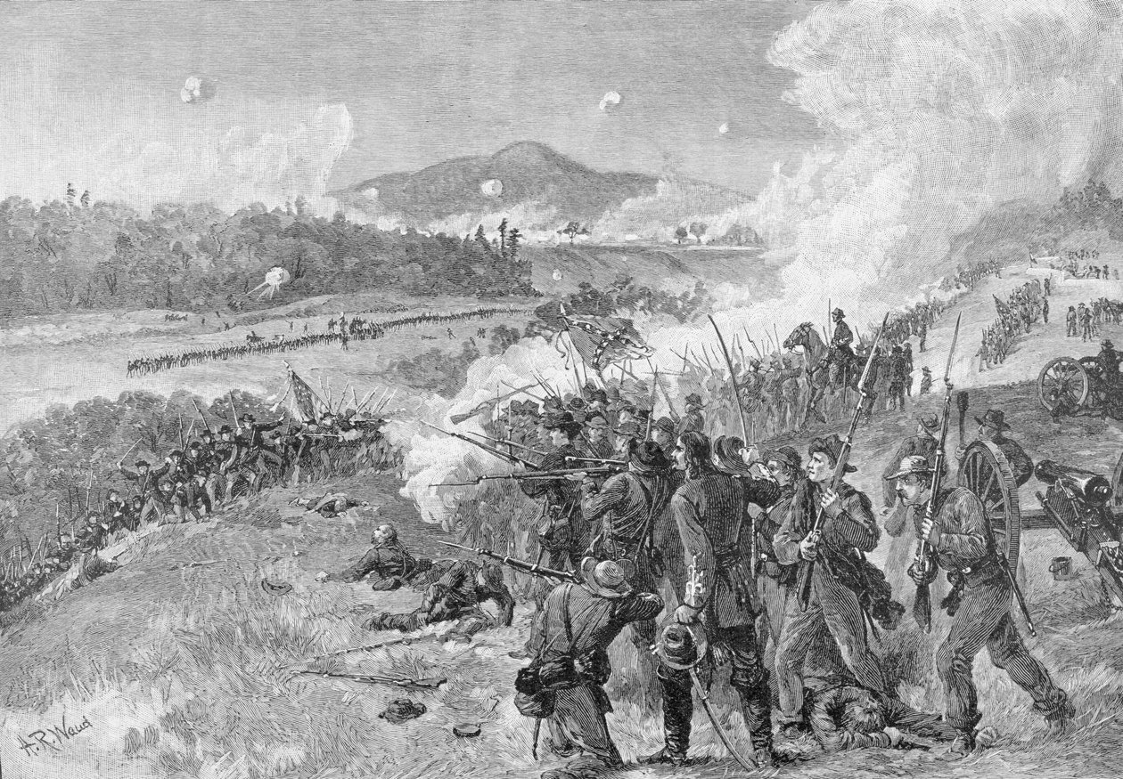 La bataille de Resaca, Géorgie, 14 mai 1864, illustration de 