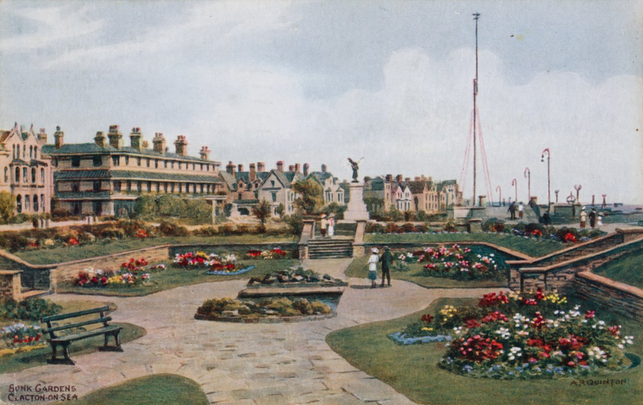 Jardins en contrebas, Clacton-on-Sea | Estampe d'art